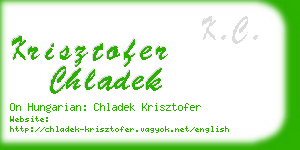 krisztofer chladek business card